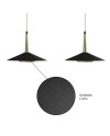 ORION * LÁMPARA LINEAL NEGRO/CUERO 3L LED  24W 3000K